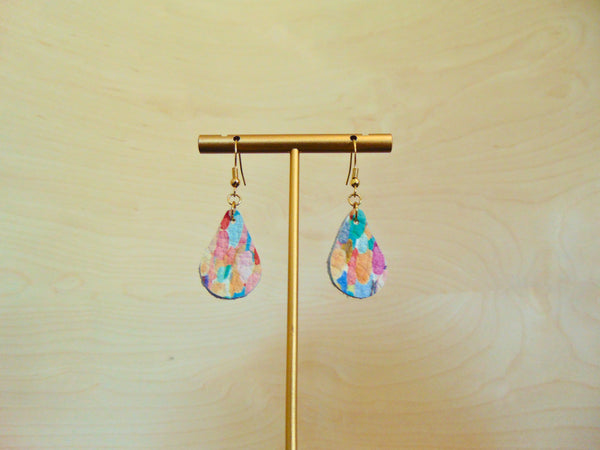 Confetti Bar Hoops Little Teardrop Set