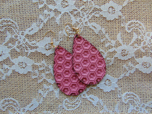 Pink Textured Teardrops