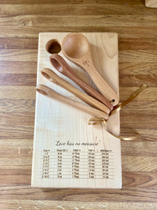 “Love has No Measure”  Engraved Cheese Board