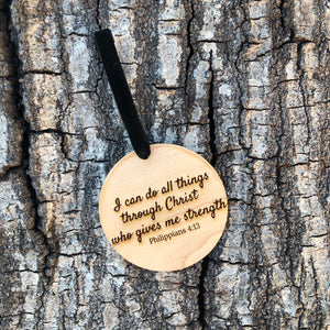 Philippians 4:13 Christmas Ornament